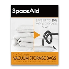SpaceAid Bolsas de almacenamiento al vacío jumbo, bolsas de X-Large 3 Pack
