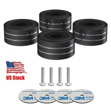 4x Aluminium Turntable Isolation Pad Stand Audio Speaker Subwoofer AMP Feet DIY