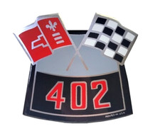 Oer Air Cleaner Decal Crossed Flags 402 Camaro Nova Chevelle Impala Corvette