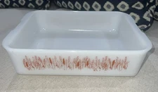 Proctor Silex Casserole Slow Cook Dish Wheat Pattern Milk Glass 10 ½" No Lid