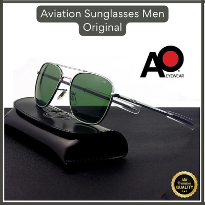 Ao Aviation Sunglasses Men Original Case Cleaning Cloth American Optical Glass