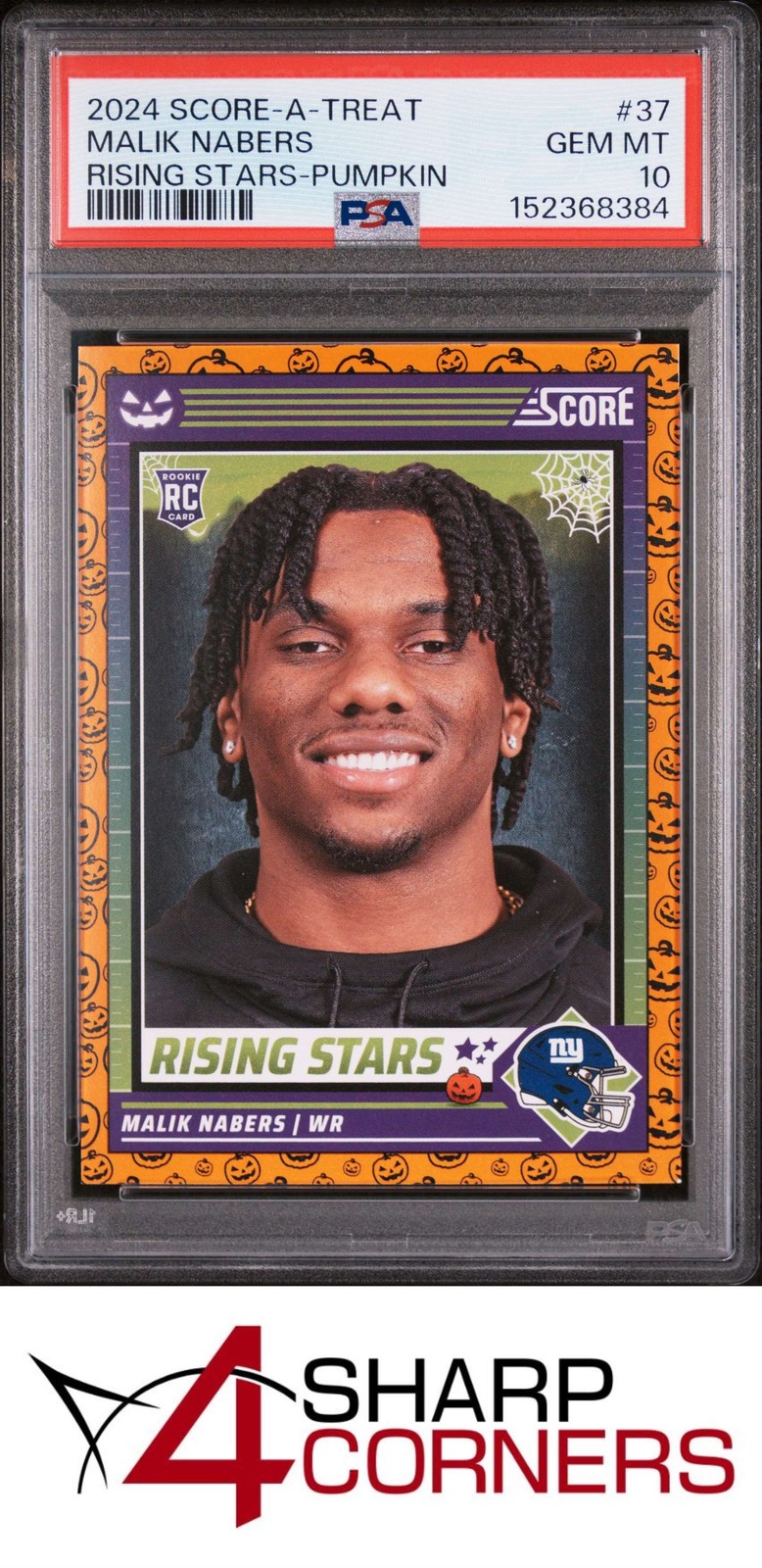 Malik Nabers Panini Score-A-Treat Rising Stars #37 Pumpkin