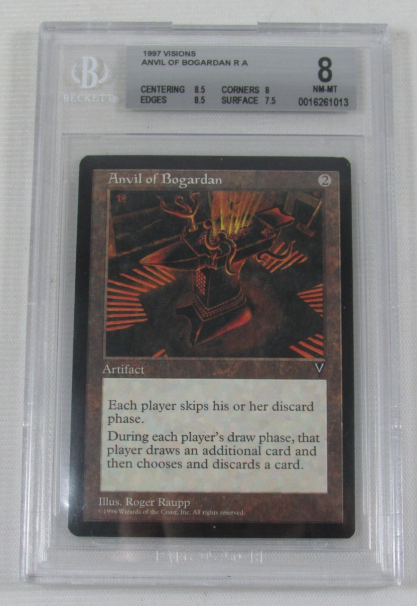 MTG VISIONS ANVIL OF BOGARDAN BGS 8 MINT CARD 8.5/8/8.5/7.5
