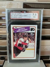 1988-89 TOPPS #21 Scott Mellanby Rookie Card KSA 7.5 NM+. rookie card picture