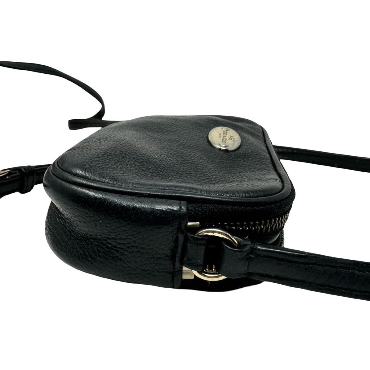 Coach F53372 Pebbled Leather Black Crossbody Pouch Purse