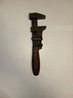 Antique J H Williams W & B 10” Adjustable Wooden Handle Wrench USA  — photo 9