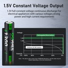 OOHHEE 4x Rechargeable AAA 1300mWh Lithium Batteries with 1.5V Charging Storage — photo 9