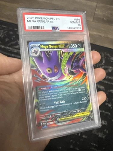 New Listing2025 POKEMON PFL EN-PHANTASMAL FLAMES #056 MEGA GENGAR EX PSA 10
