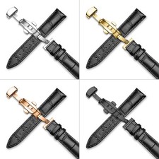 14-22mm Kalbsleder Uhrenarmband Edelstahl Faltschließe Uhrenarmband mit Zubehör