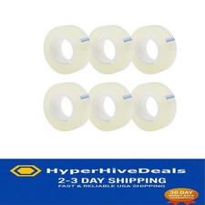 Reliable 6 Rolls Clear Tape with Strong Adhesion - Perfect for Indoor Use