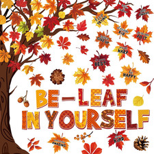 82Pcs Fall Bulletin Board Classroom Decorations Set,Autumn Maple Leaves Paper Cu