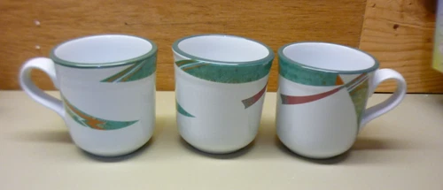 Set of 3 Noritake Stoneware New West Mugs Cups