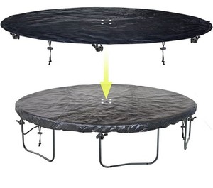Sihaian 10 ft Round Trampoline Weather Protective Cover with Tie-Down Straps