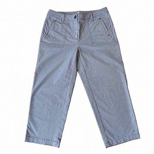 NWOT Liz Claiborne Capris Gray White Pin Stripes