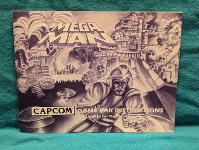 Mega Man 1  ORIGINAL INSTRUCTION MANUAL GAME BOOK NINTENDO NES