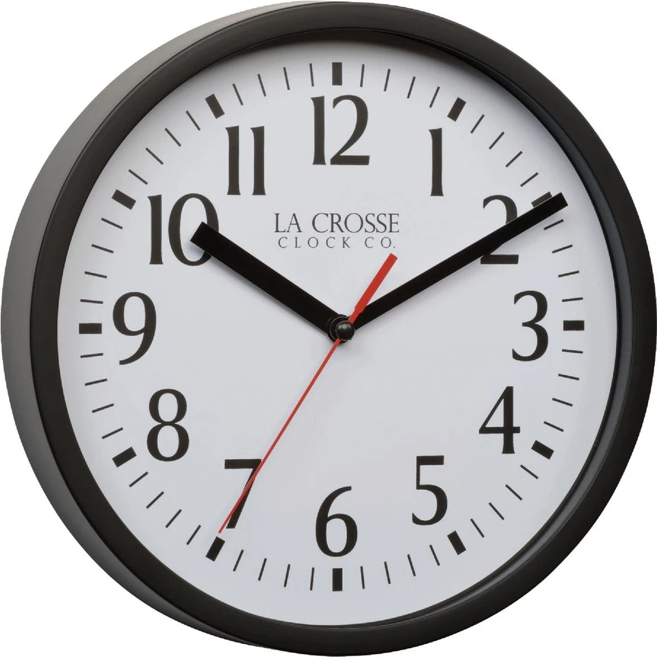 La Crosse Technology 8 In. Black Basics Analog Wall Clock 404-3020B La Crosse - Image 4 of 4