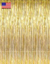 3.2 Ft X 9.8 Ft Metallic Tinsel Foil Fringe Curtains Party Photo Backdrop Party
