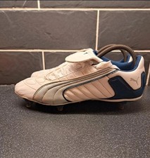 Puma V-Konstrukt II 101514 white & blue Football Boots Size UK6 Retro vintage 