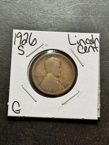 1926 S Lincoln Wheat Cent Penny Nice G+ Good Better Date 1c Coin (Raw19005)