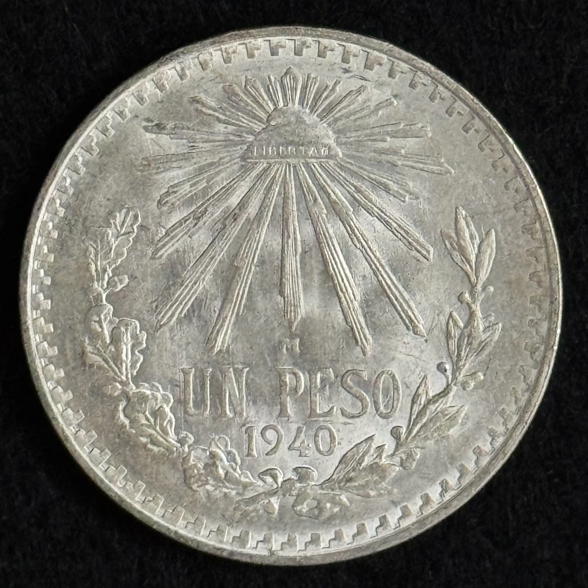 メキシコ　UNPESO 1940 1ペソ銀貨 メキシコ UNPESO 1940 1ペソ銀貨 1 Peso 1940 Year Silver Mexican