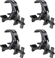 Heavy-Duty Truss Clamp Set, 4 PCS, 220LB Capacity, TUV Certified, Black Aluminum