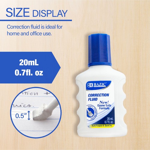 BAZIC 0,7 FL OZ (20 ml) liquide correcteur avec brosse en mousse (2/pk), paquet de 24 - Photo 2/8