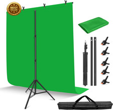 Green Screen Stand 7X5 Ft Hxw with 6.5X5 Ft Backdrop Kit