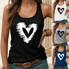 Women's Sleeveless Vest Casual Fashion Ladies Summer Casual Tank Tops Sport Gym