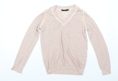 Mango Damen T-Shirt Rosa Basic Größe M