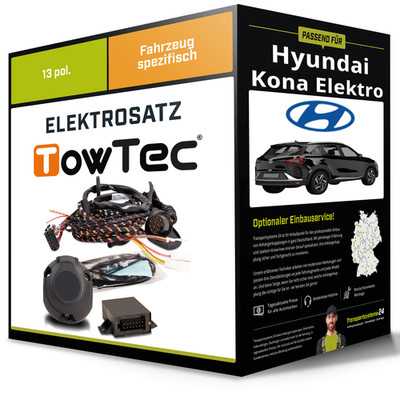 Elektrosatz 13-pol spezifisch für HYUNDAI Kona Elektro 06.2017-04.2023 TowTec