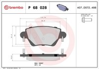 Bremsbelagsatz Scheibenbremse Prime Brembo P 68 028 FüR Renault Kangoo KC0 FC0