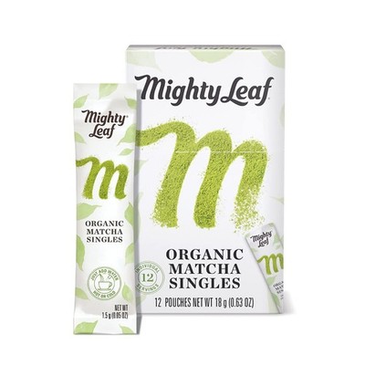 Mighty Leaf Tea, Organic Matcha Green Tea Singles - 1 Box of 12 Single Serve ...