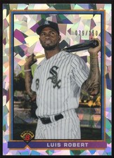 Luis Robert #91B-LR 2021 Bowman Chrome 1991 Atomic Refractor White Sox SP /150  