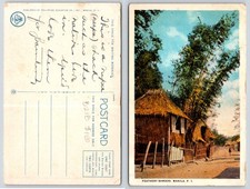 Manila Filipinas FEATHERY BAMBOO & NEPA Shack Postal X156