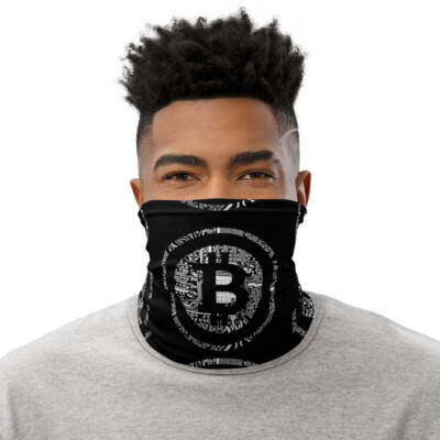 Bitcoin V3 Black Neck Gaiter Face Mask