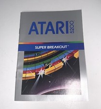 Atari 5200 Vtg 1982 Super Breakout Game Manual Only