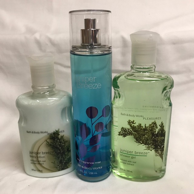 Bath & Body Works JUNIPER BREEZE Body Lotion, Gel & Fragrance Mist Set