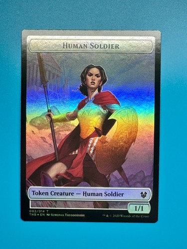 Human Soldier Zombie Foil Token 002 007 - MTG - THB - Theros Beyond Death - Picture 2 of 2