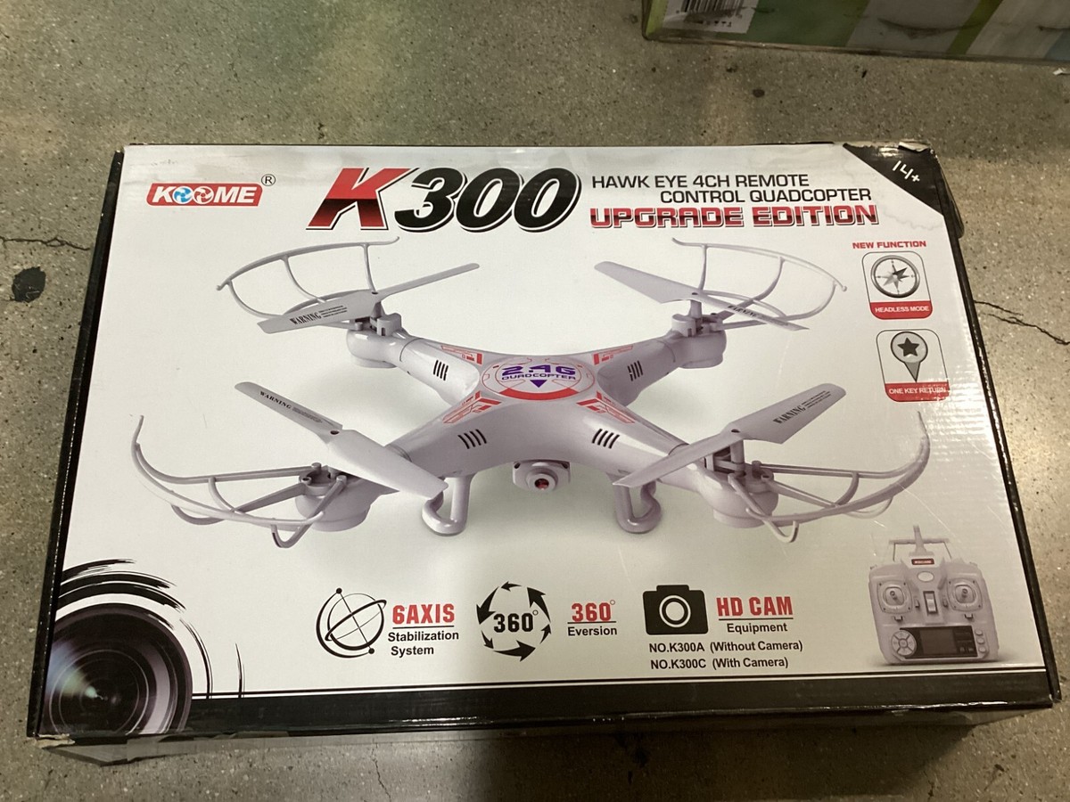 Koome K300 6-axis Gyro 4-Channel 360-Degree Hawk Eye Quadcopter HD  Camera