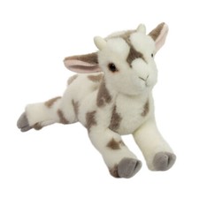 Peluche Gisele 15" DLUX Cabra Douglas Peluche Peluche Juguete Blanco Granja Manchado