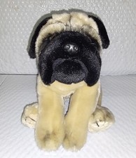 Toysrus Animal Alley CARLIN the Pug Puppy Dog Tan Black 12in Plush Animal 2000