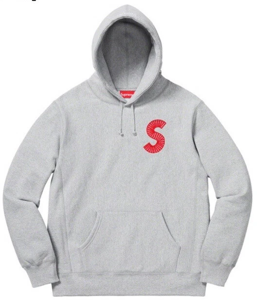 Sweat à capuche logo Supreme•S•Gris bruyère•Moyen•Neuf avec étiquettes