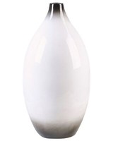 FormschöNe Dekovase Aus Terrakote 46 Cm Schwarz/Weiß Schattiert Baeza