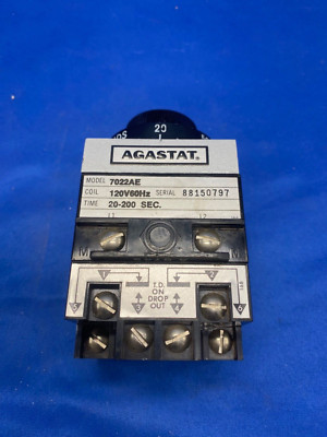 AGASTAT 7022AE electro-pneumatic timer relay switch, off delay SN 88150797