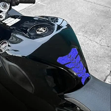 MC Motoparts Blue Arrow Fish Bone Gas Tank Pad Cover Protector Removable