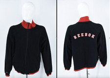 Vintage Reebok Stitched Spell Out Full Zip Fleece Varsity Jacket Mens Large