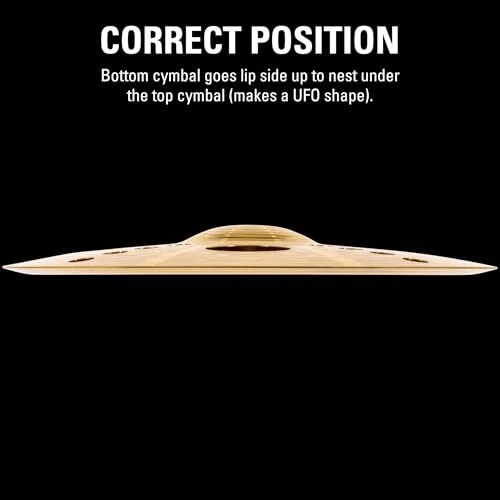 Meinl 16 Trash Stack Cymbal Pair with Holes - HCS Traditional Finish Brass for - Image 4 of 4