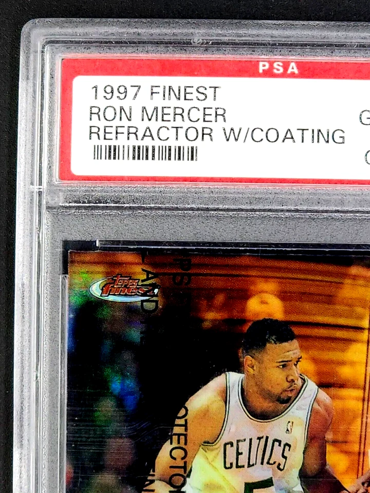 1997 Topps Finest Refractor with Coating #272 Ron Mercer PSA 10 Gem Mint POP 27 - Image 4 of 4