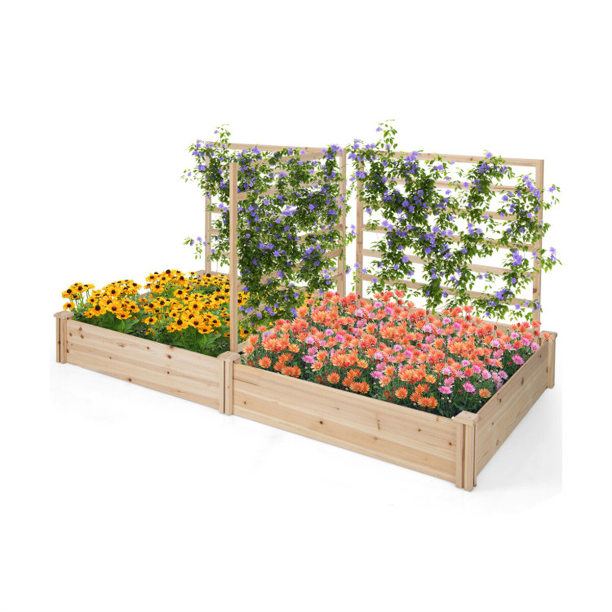 Outdoor Garden Bed Planting Box Raised Planter for Vegetables Herbs Flowers