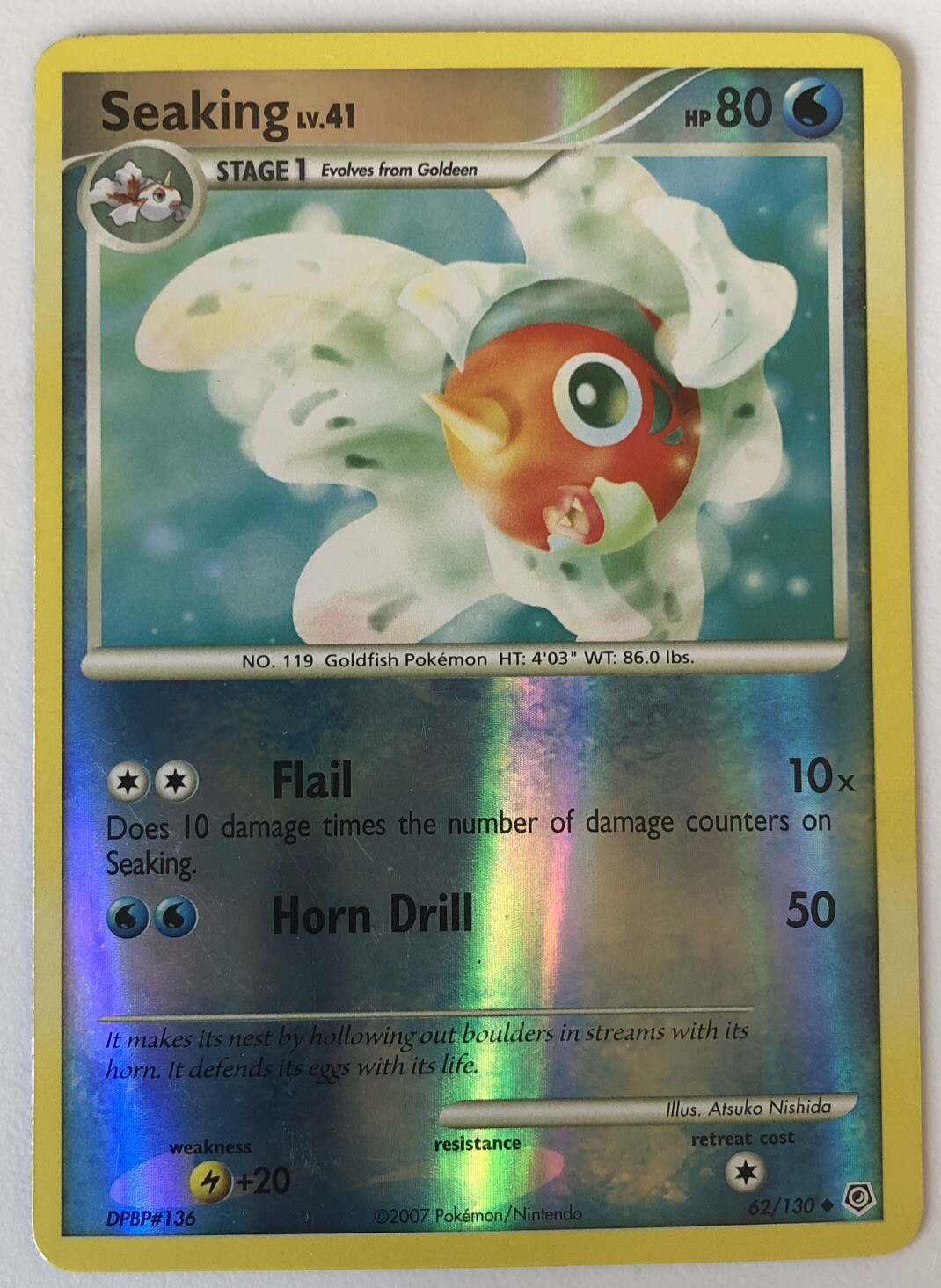 Pokemon TCG Cards Seaking 62/130 Diamond & Pearl Reverse Holo